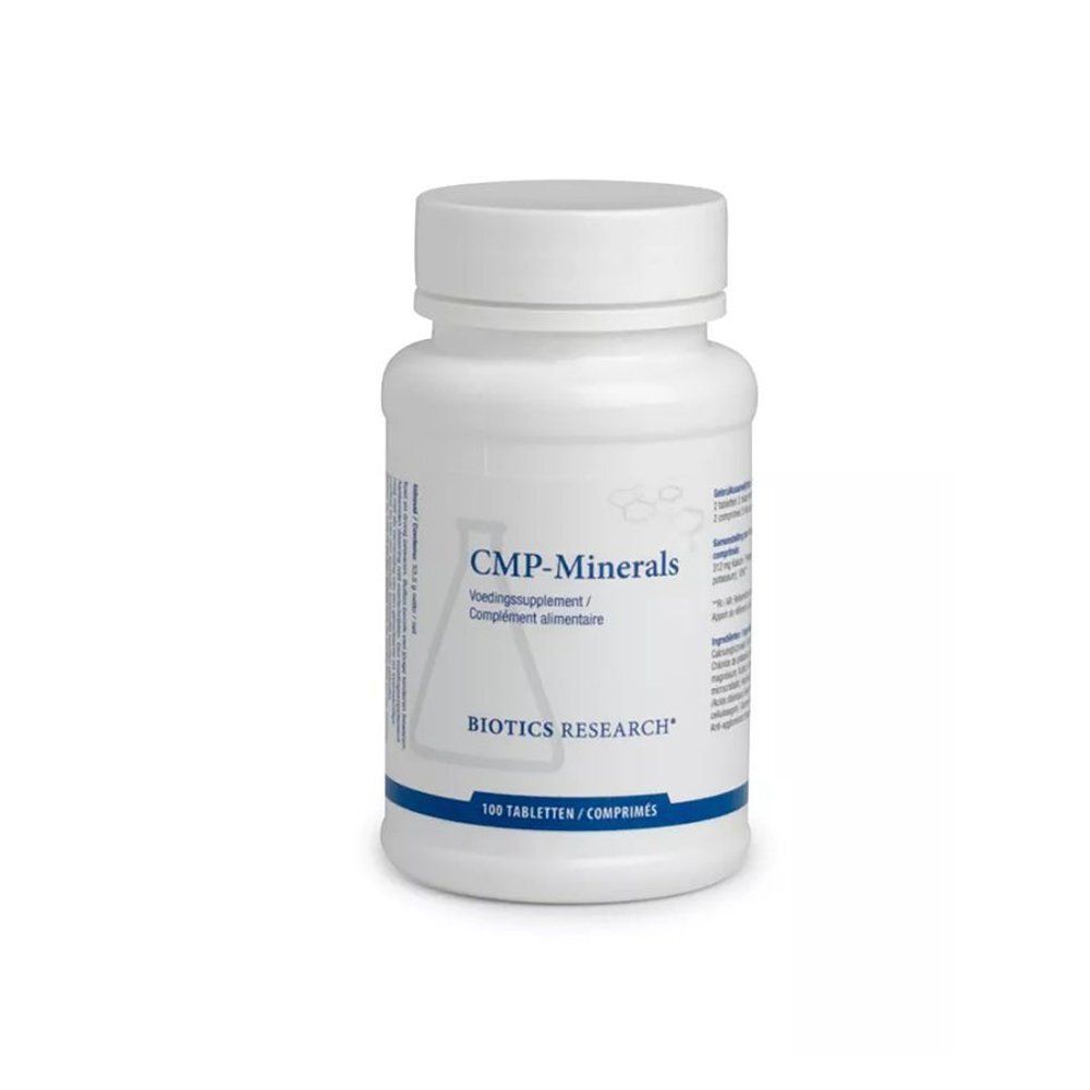 Biotics Research CMP-Minerals fles met 100 tabletten.