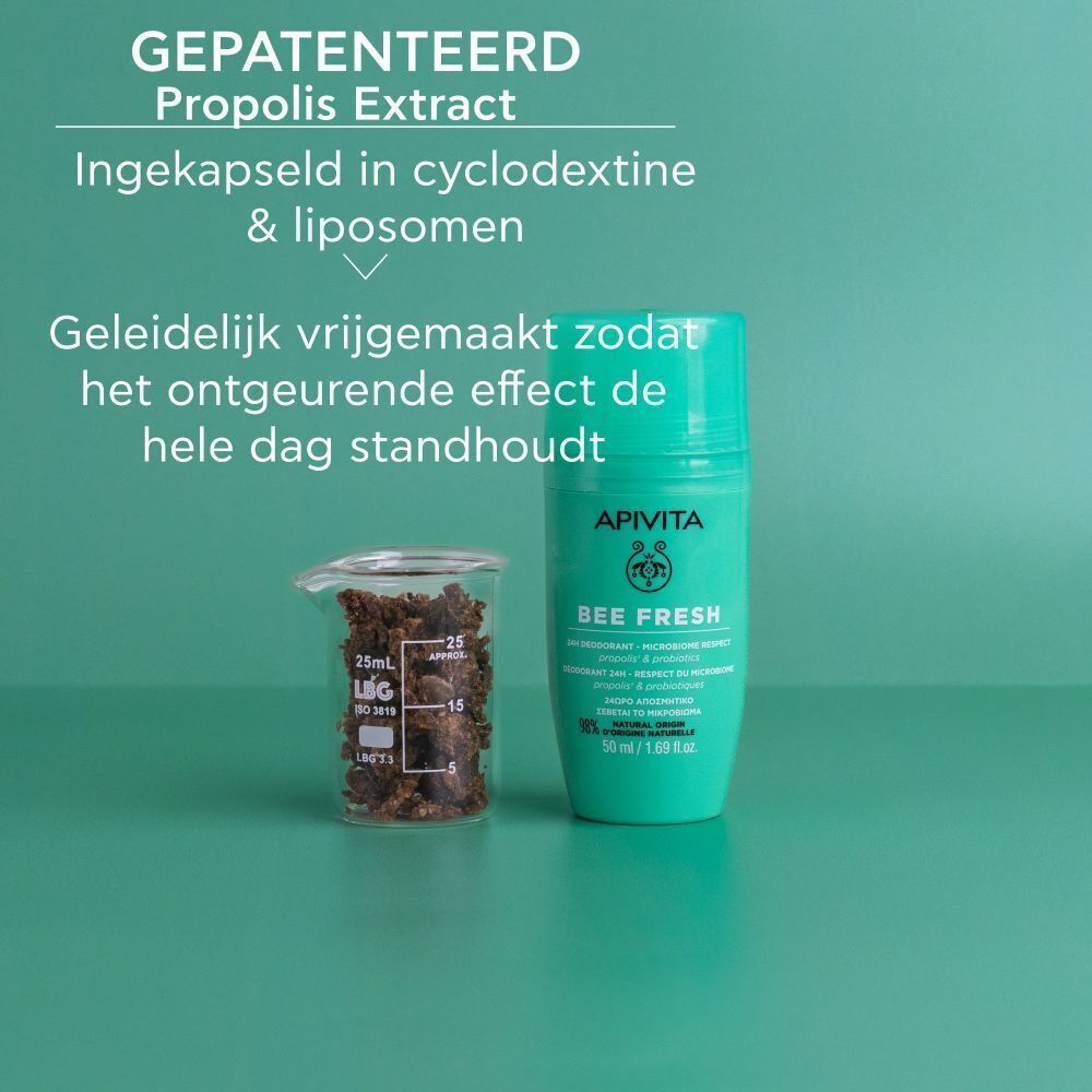 Apivita Bee Fresh 24h Deodorant Roll-On Propolis & Probiotics