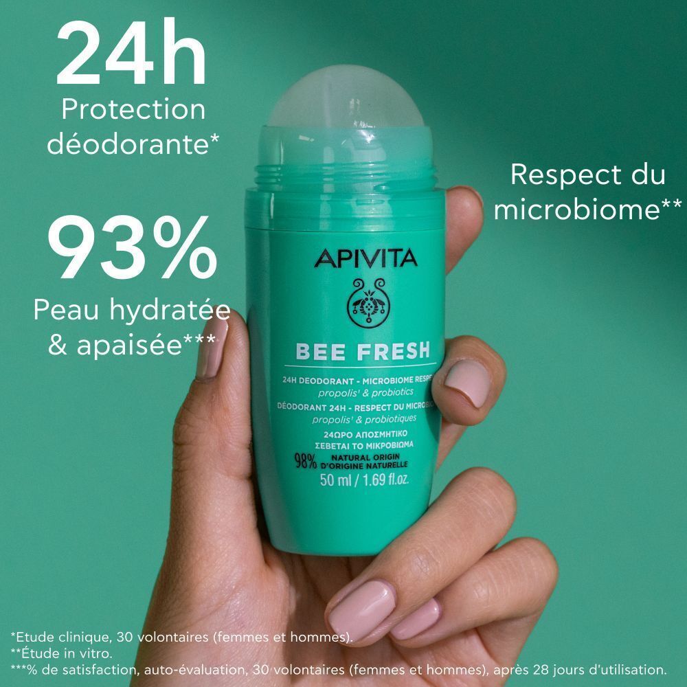 Apivita Bee Fresh 24h Deodorant Roll-On Propolis & Probiotics
