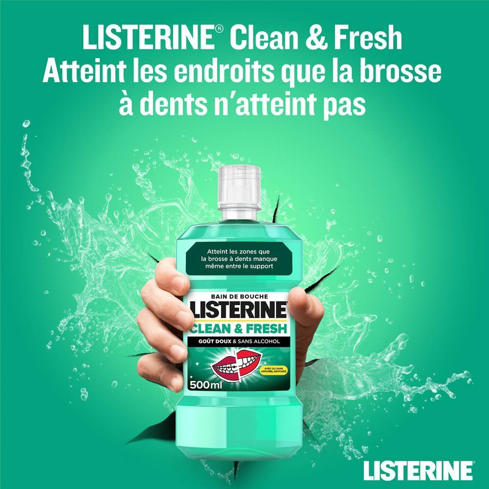 Listerine® Clean & Fresh Sans Alcool | Bain de Bouche