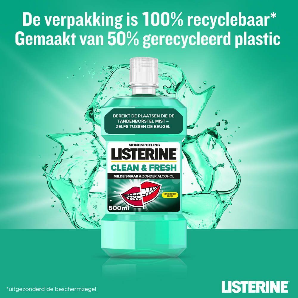 Listerine® Clean & Fresh Zonder Alcohol | Mondwater
