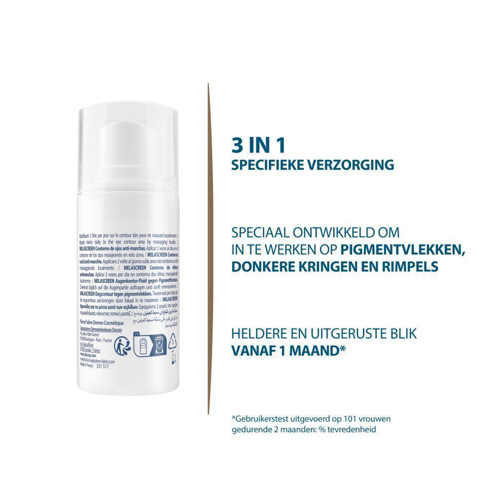 Ducray Melascreen Oogcontour tegen pigmentvlekken | bruine vlekken | donkere kringen | rimpels