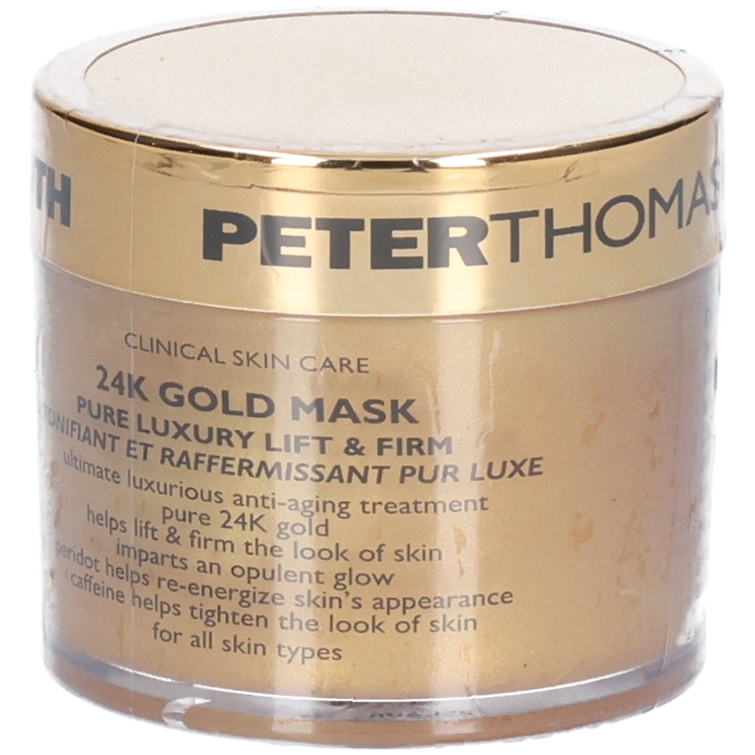 Peter Thomas Roth 24K Gold Mask: Goldfarbener Tiegel mit Anti-Aging-Pflege.