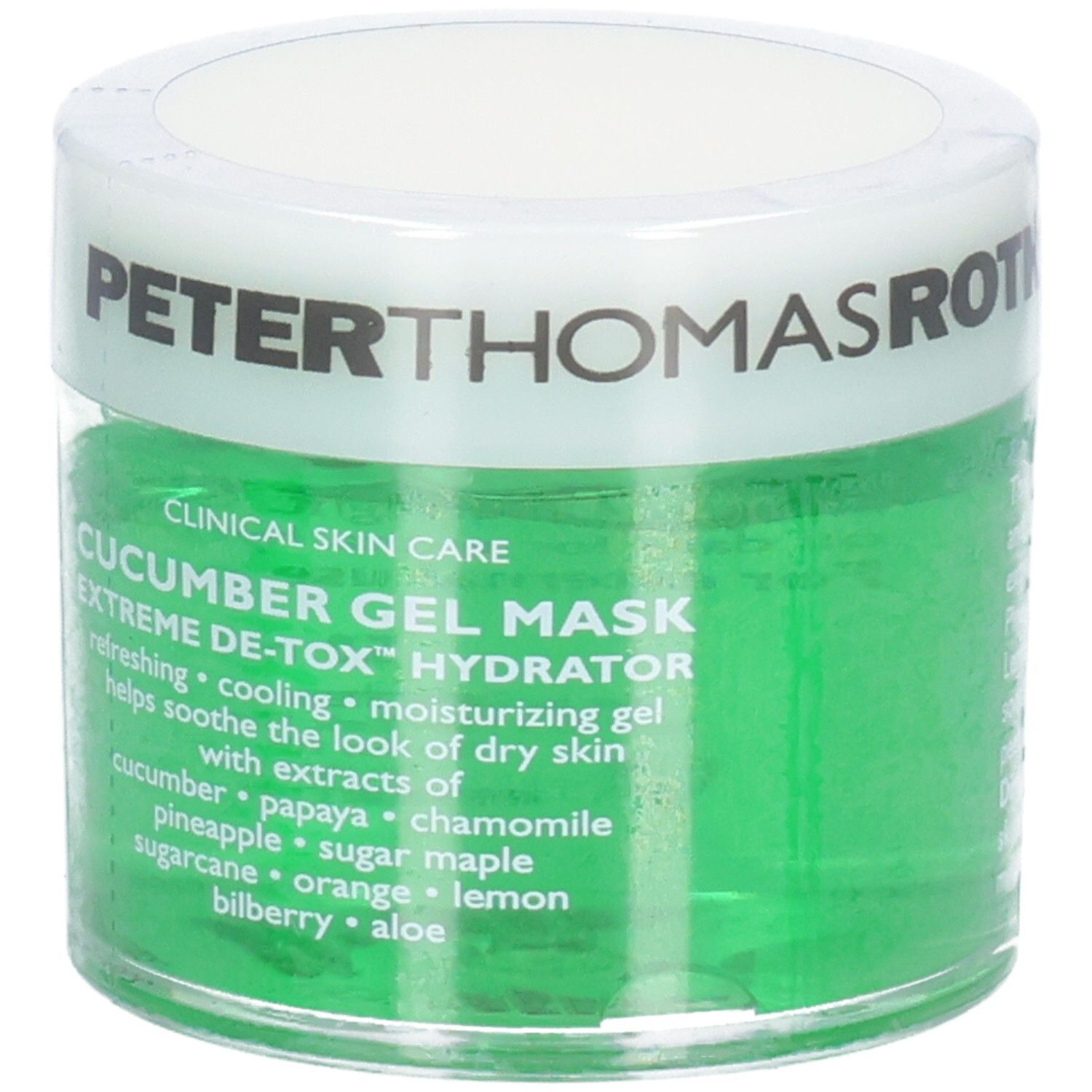 Peter Thomas Roth Cucumber Gel Mask, erfrischendes Gel zur Feuchtigkeitspflege der Haut.