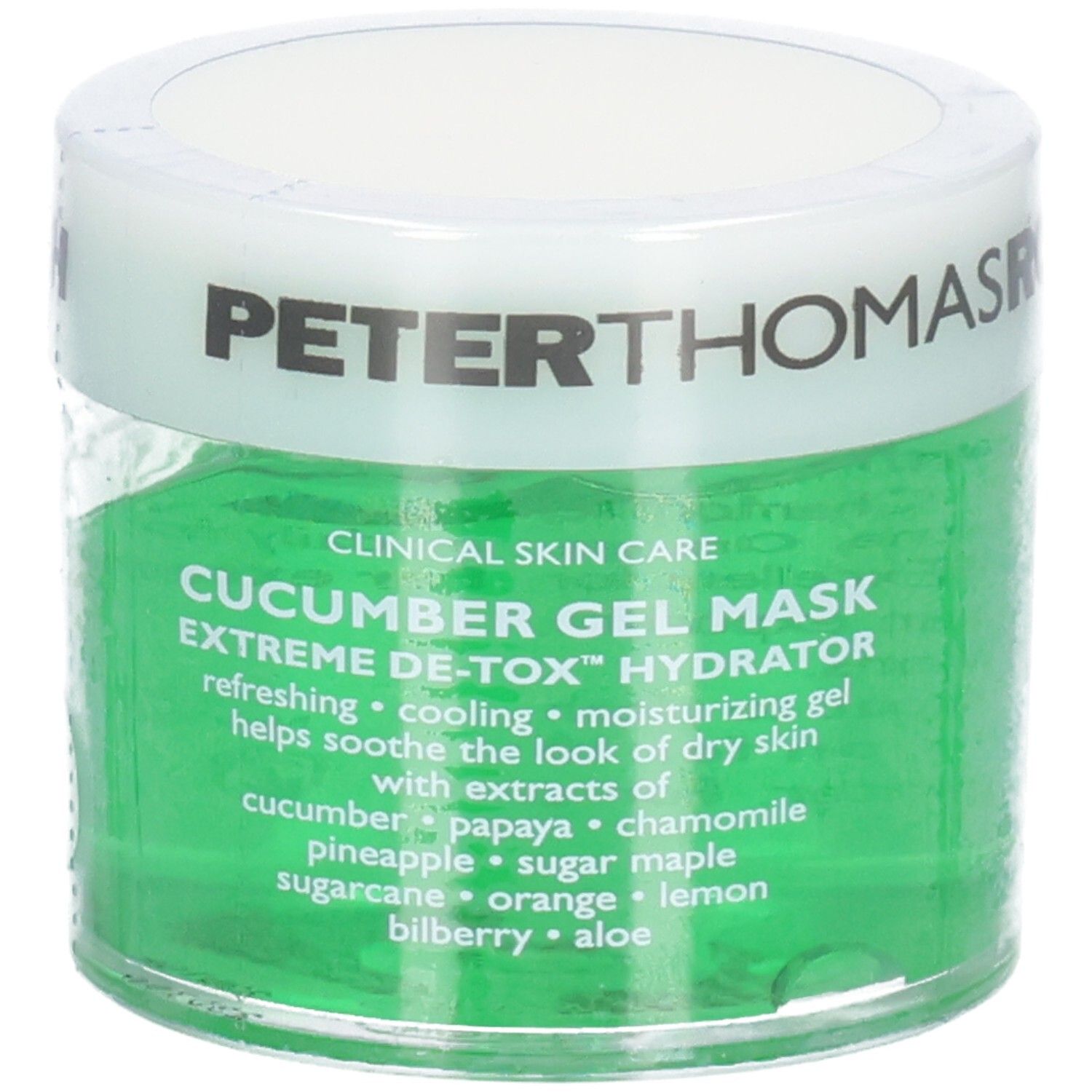 Peter Thomas Roth Cucumber Gel Mask, feuchtigkeitsspendendes Gel mit Gurken- und Frucht-Extrakten.
