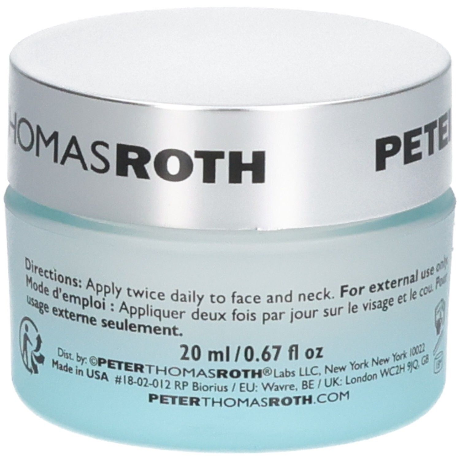 Peter Thomas Roth Water Drench Hyaluronic Cloud Cream Feuchtigkeitscreme, 20 ml, mit Anwendungshinweisen.