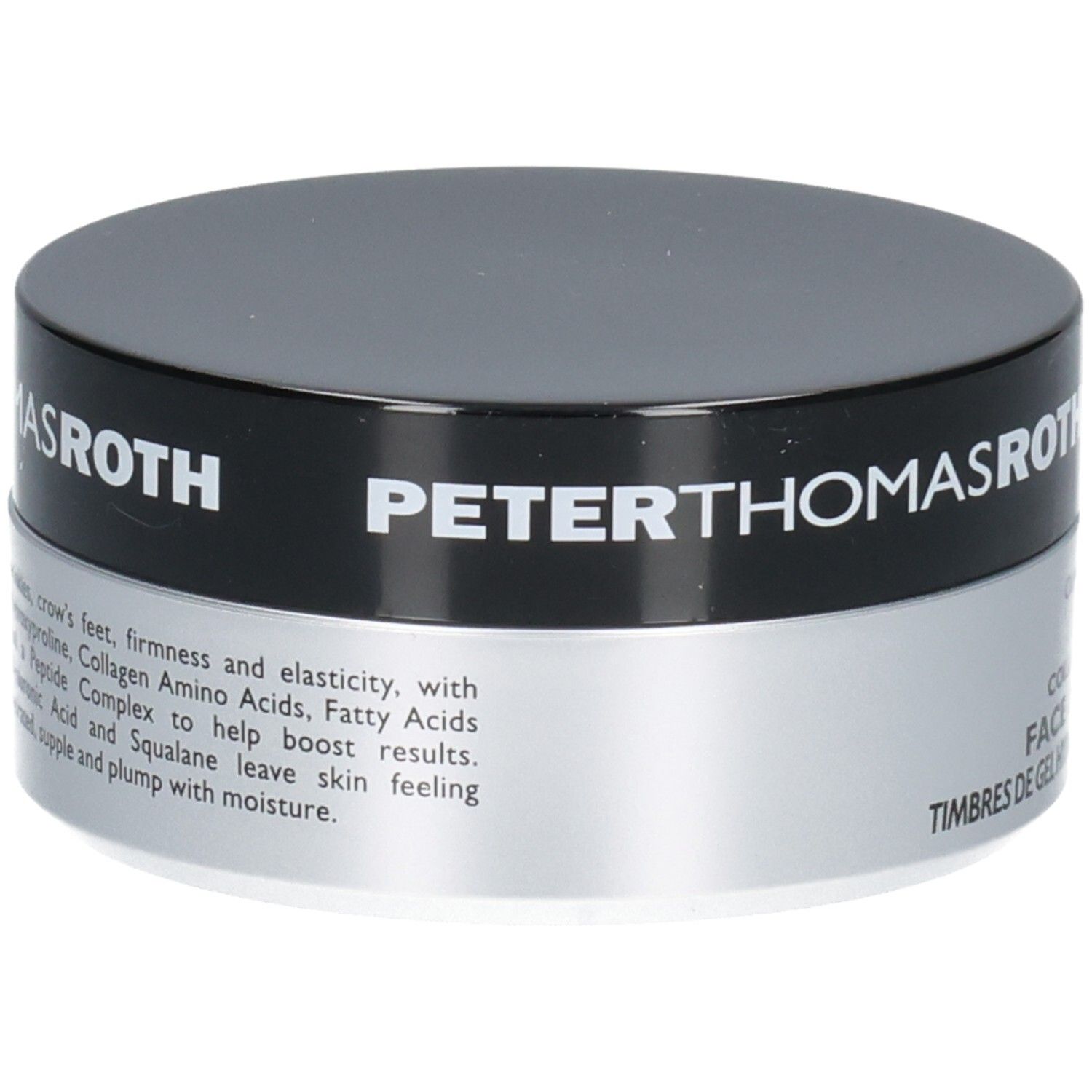 Peter Thomas Roth FIRMx Collagen Hydra-Gel Gesichts- und Augenpads: Beschreibung der Inhaltsstoffe auf Deutsch.
