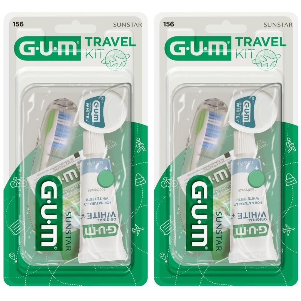 GUM Original White Travel Kit