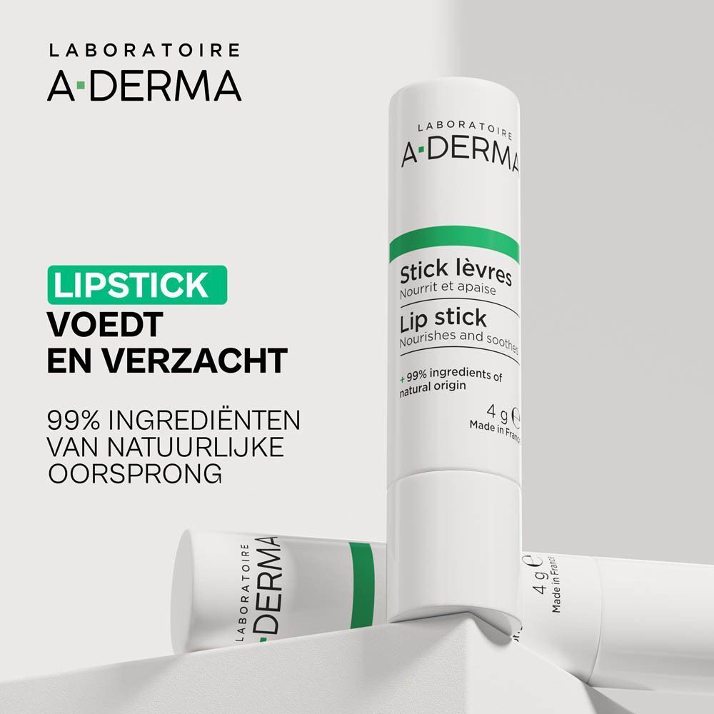 A-Derma Essentiële Verzorgingen Lippenstick met Rhealba Havermelk | Fragiele | droge lippen