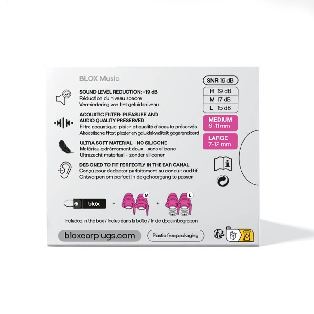 Blox Music Rose Bouchons d’oreille