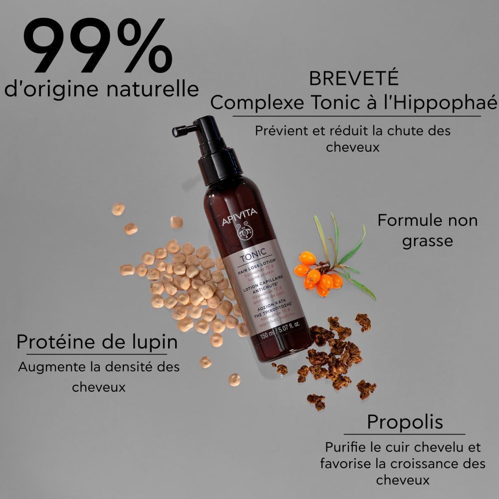 Apivita Spray Lotion Perte de Cheveux Hippophae TC & Protéines de Lupin