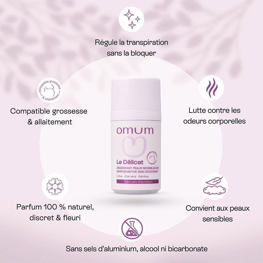 Omum le Délicat Déodorant 24H Peaux Sensibles Bio