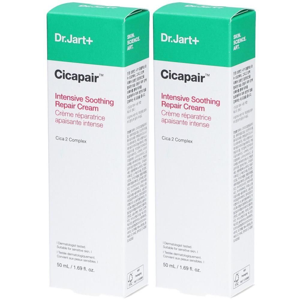 Dr.Jart+ Cicapair Intensive Soothing Repair Anti Redness Cream x2 2x50 ml Creme