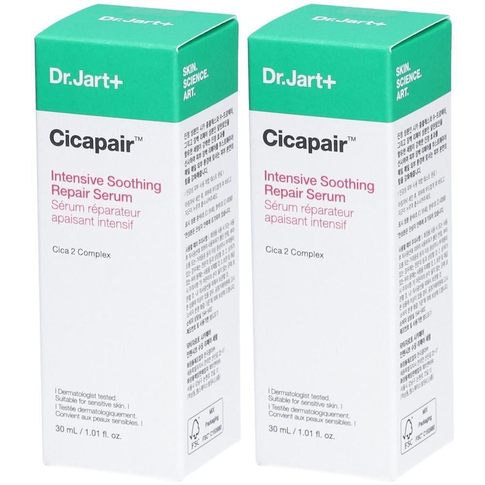 Dr.Jart+ Cicapair Intensive Soothing Repair Anti Redness Serum x2 2x30 ml Gel