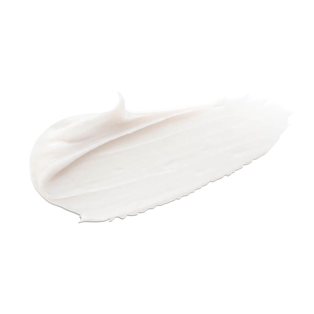 Un échantillon de masque blanc sur fond blanc.