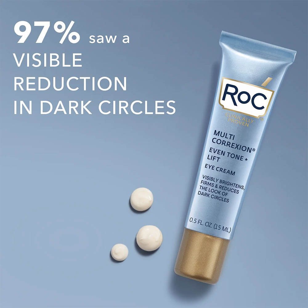 RoC Multi Correxion oogcrème tube met tekst.