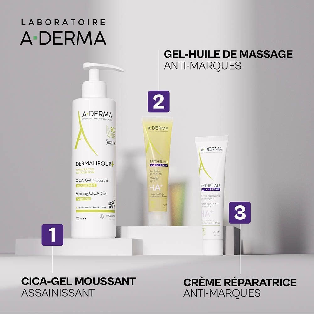 A-Derma Epitheliale Ultra Repair | Gel-Huile de Massage Anti-marques | cicatrices & vergetures