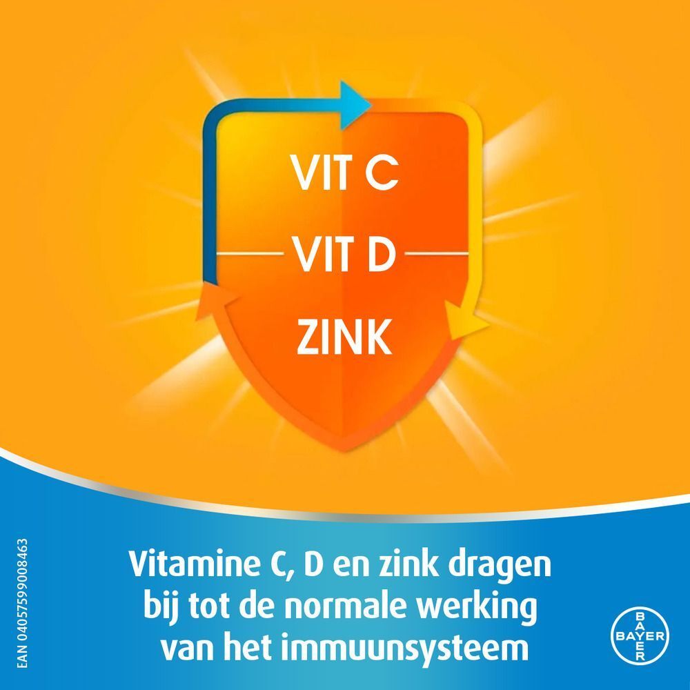 RedoxVita®: Vitamine C, D en Zink dragen bij aan het immuunsysteem.