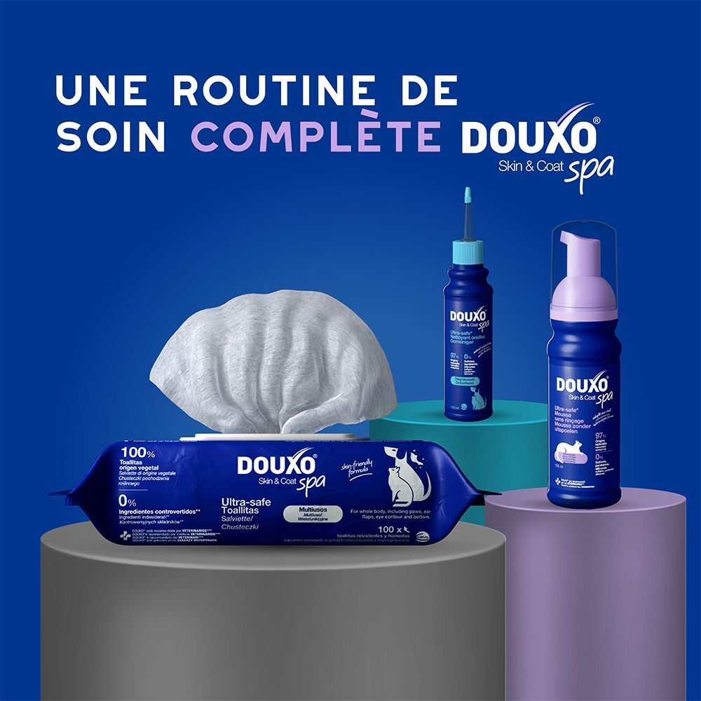 Flacon pompe de mousse DOUXO® Skin & Coat Spa.
