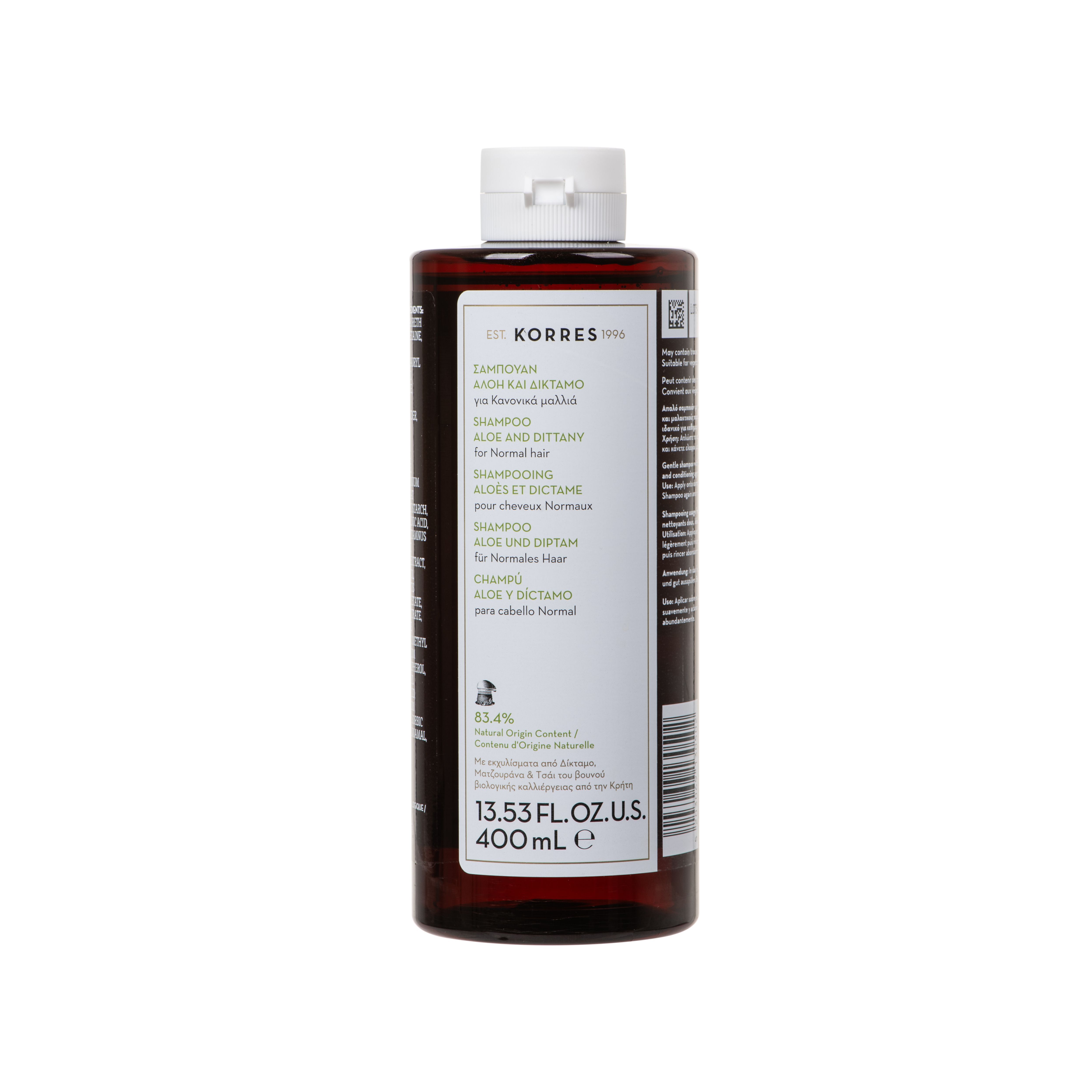 Korres Shampooing Aloe & Dictame Cheveux Normaux