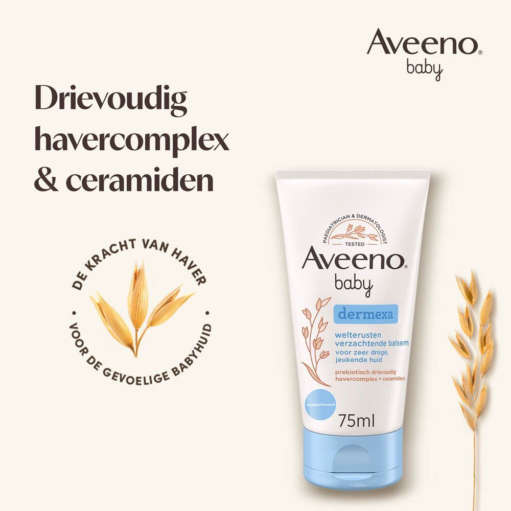 Aveeno Baby Dermexa balsem tube met havercomplex en ceramiden.