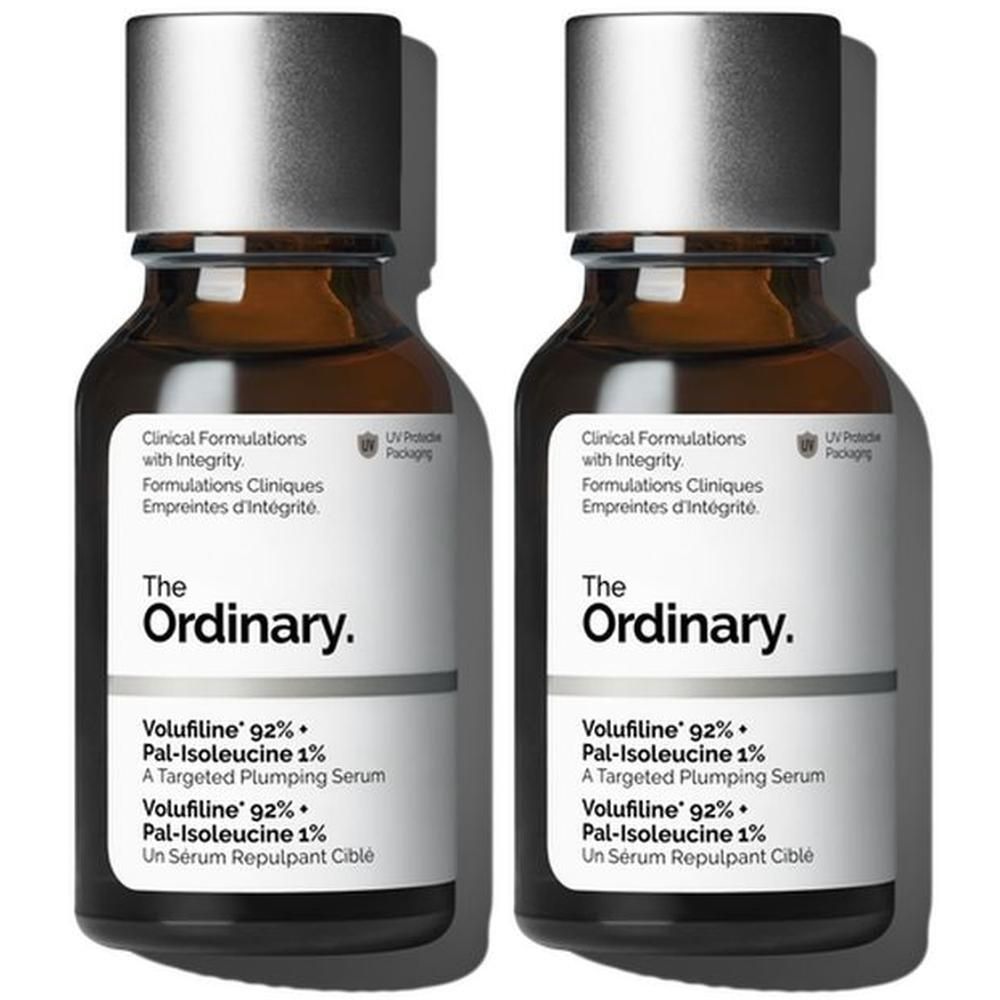Zwei Fläschchen The Ordinary Volufiline 92% + Pal-Isoleucine 1%.
