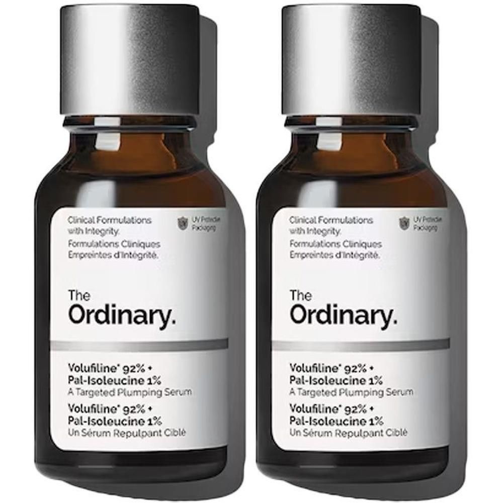 Zwei Fläschchen The Ordinary Volufiline 92% + Pal-Isoleucine 1%.