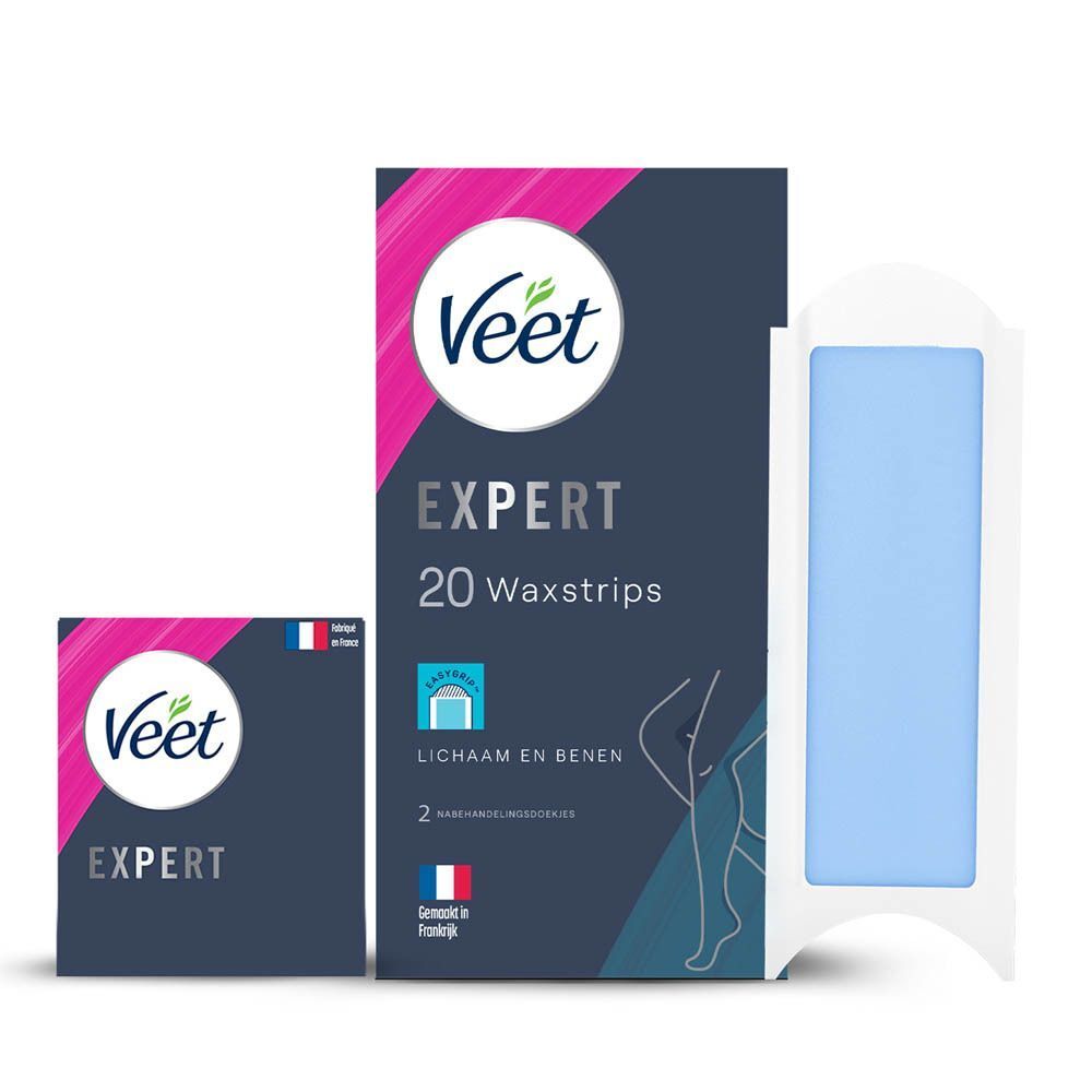 Veet Expert 20 ontharingsstrips voor lichaam en benen.
