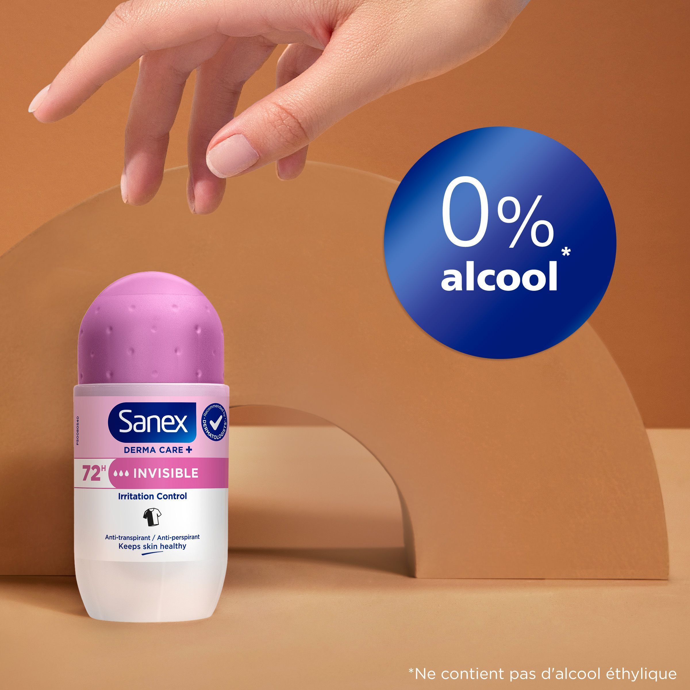 Sanex Derma Care+ Invisible 72h Anti-transpirant Deodorant Roller