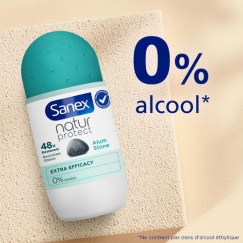 Sanex Natur Protect Extra Efficace 48h Déodorant Roll-on à la pierre d'alun