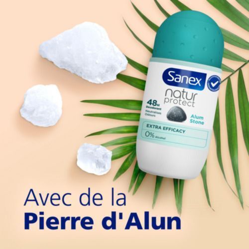 Sanex Natur Protect Extra Efficace 48h Déodorant Roll-on à la pierre d'alun