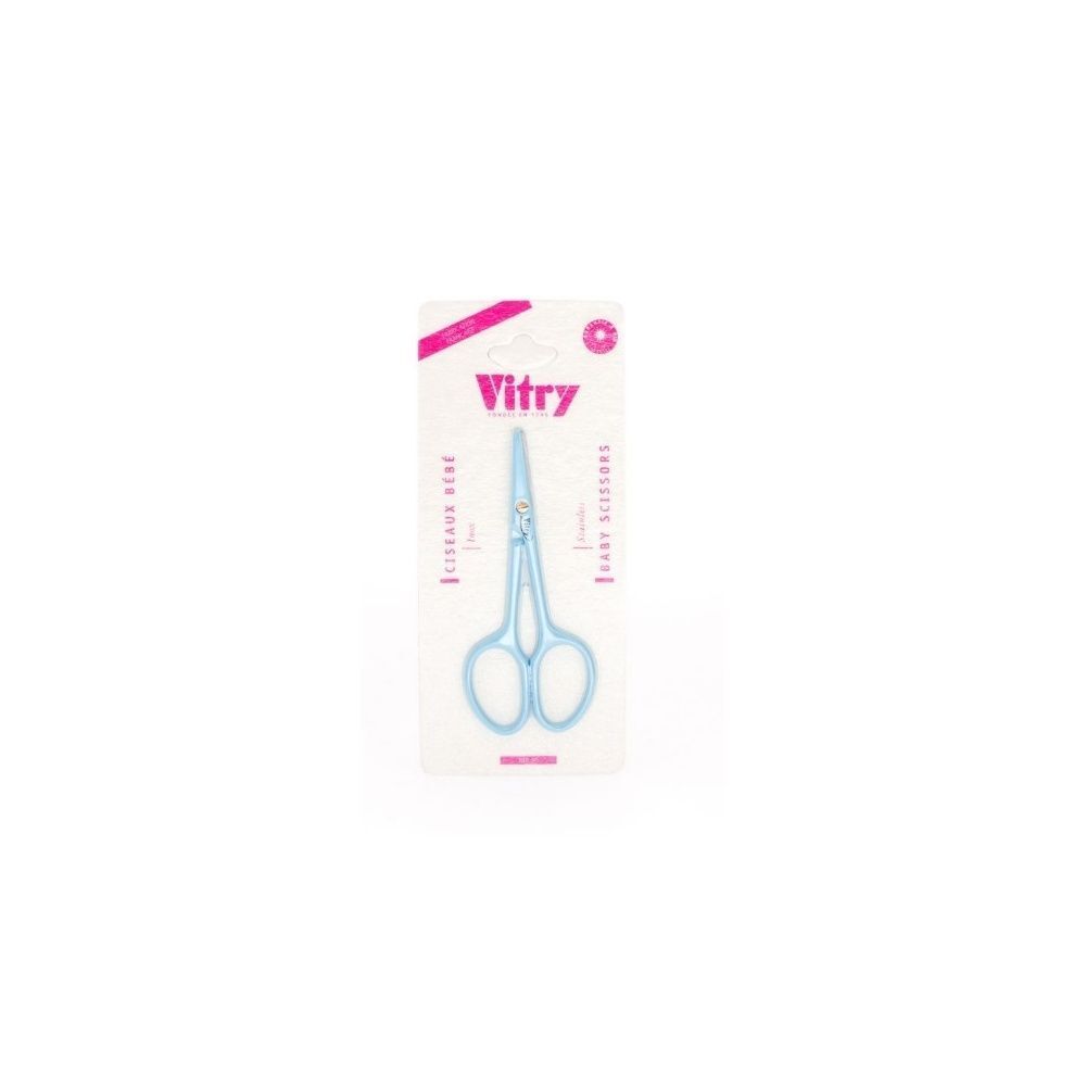Vitry Ciseaux Bebe Inox Bleu / Rose
