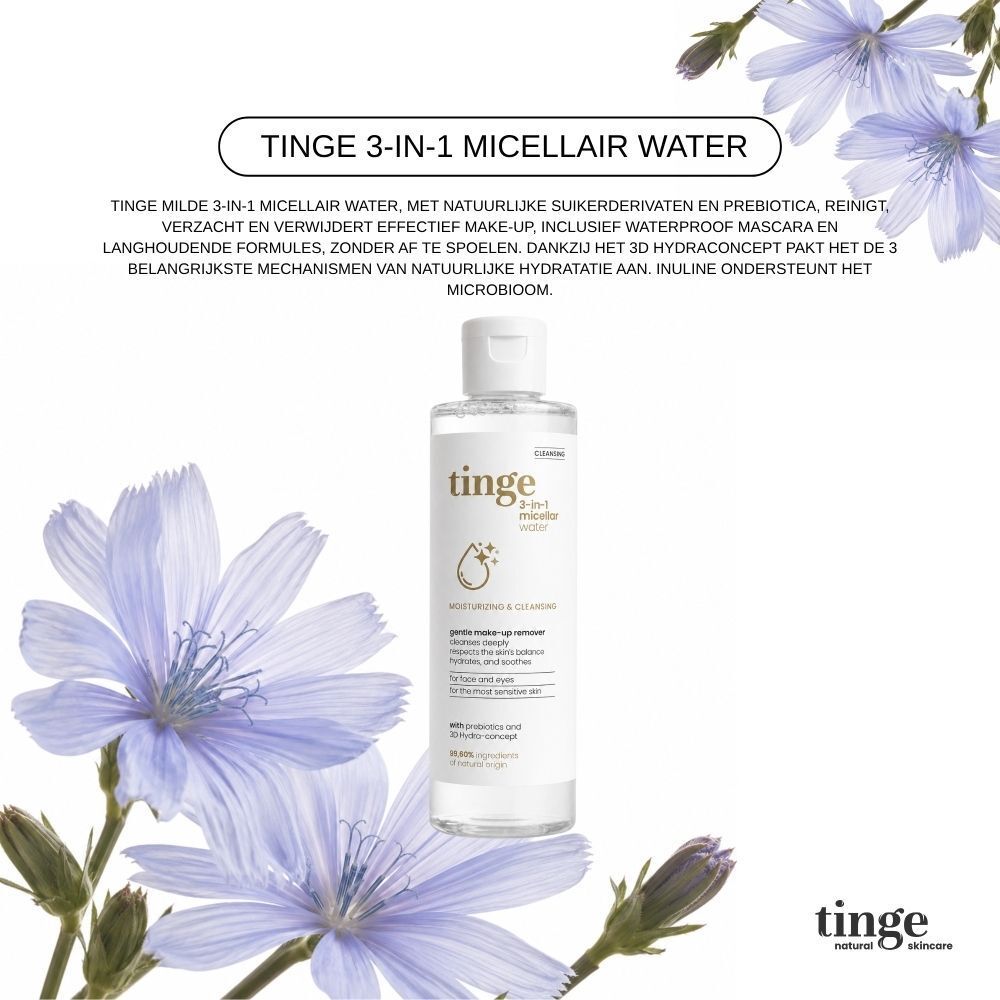 Tinge 3-in-1 Micellair Water | Reiniging & Make-up Remover | Hydraterend | Gezicht, Ogen & Lippen