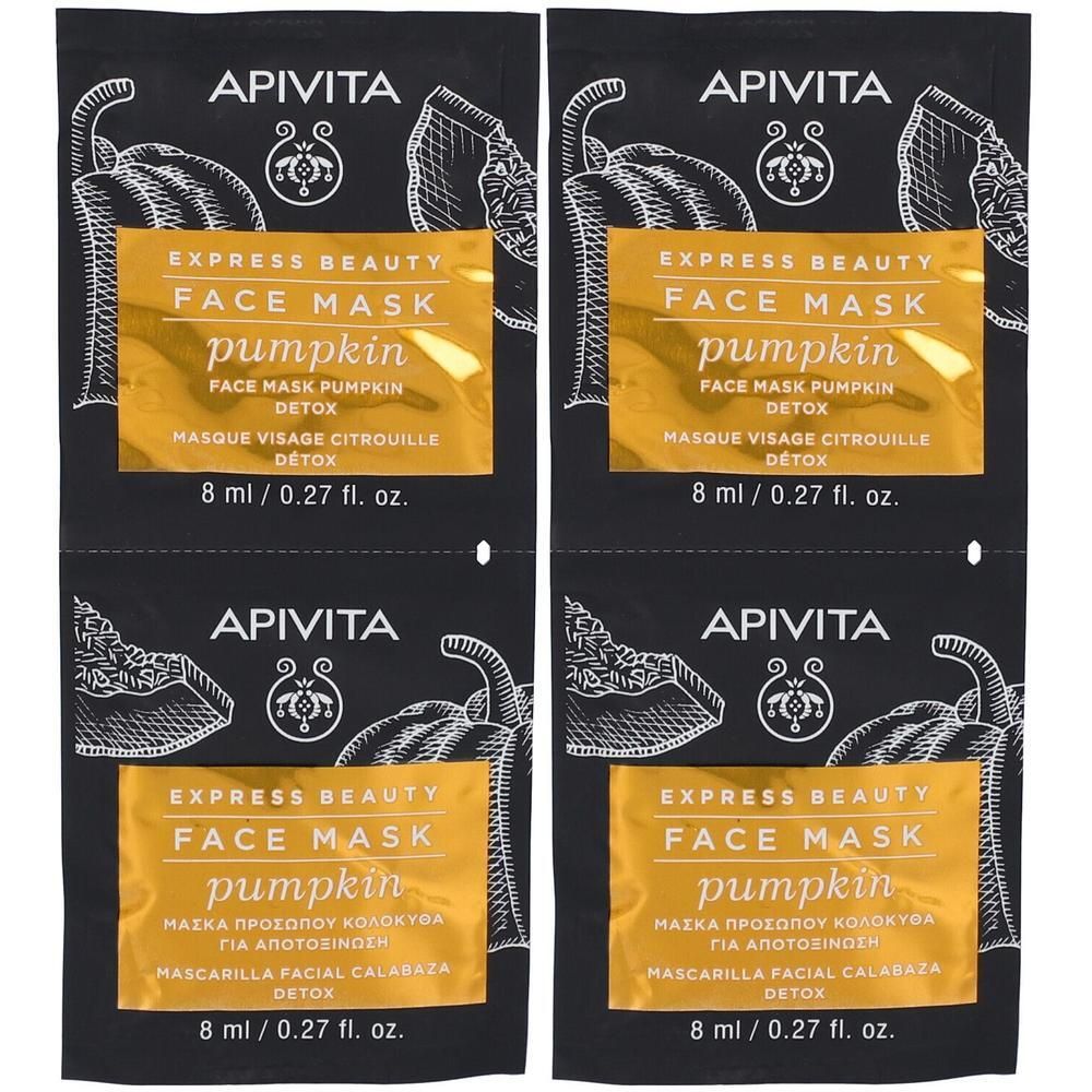 Apivita Express Beauty Face Mask Pumpkin Detox x2 2x2x8 ml Gesichtsmaske