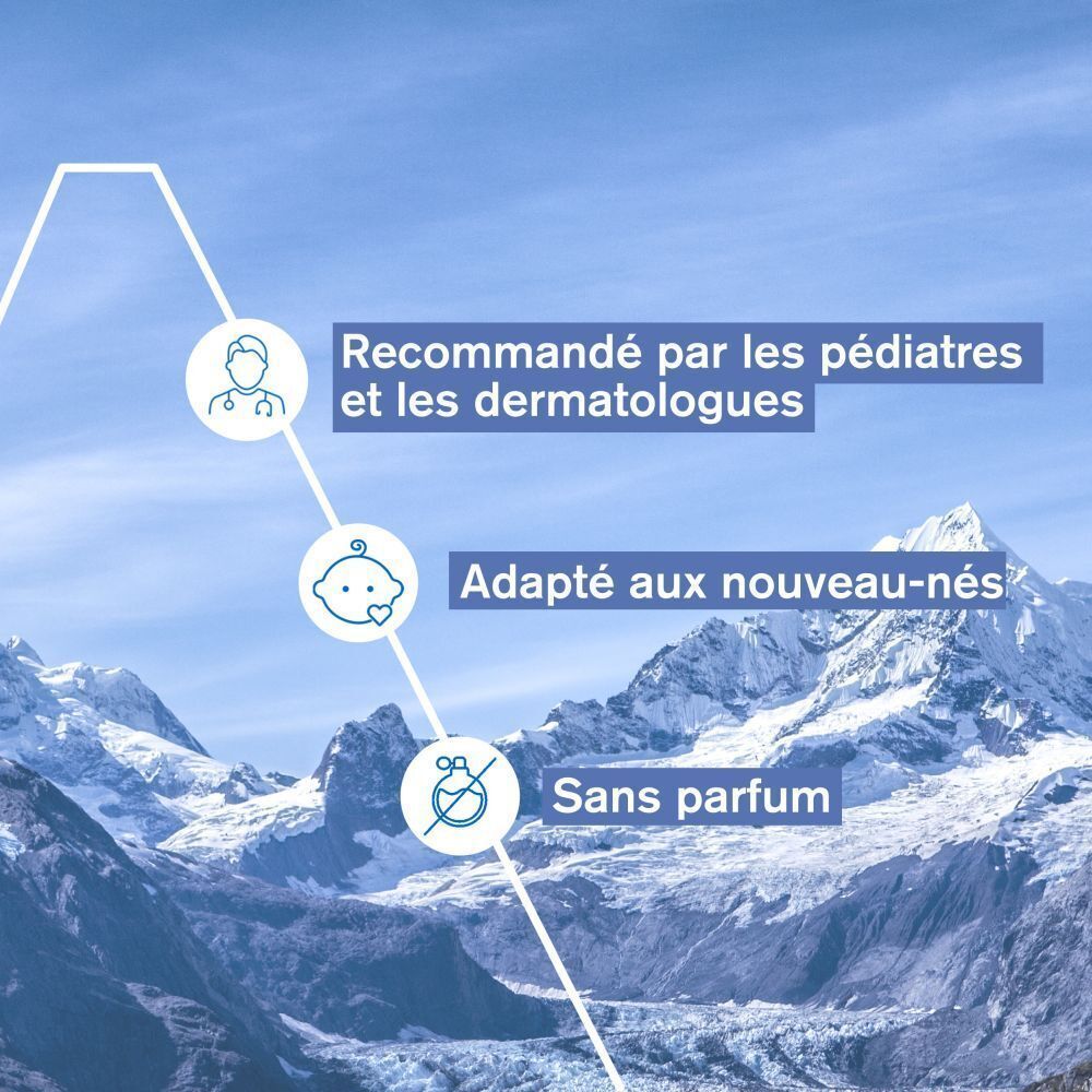 Recommandé par les pédiatres et dermatologues, adapté aux nouveau-nés, sans parfum.