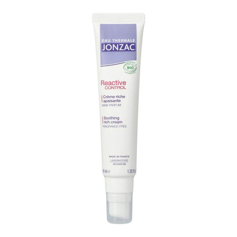Jonzac Reactive Control Crème Riche, crème riche apaisante en tube.