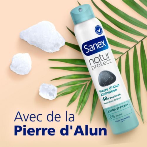 Sanex Natur Protect | Déodorant à la pierre d'Alun |Extra Efficacy 48H