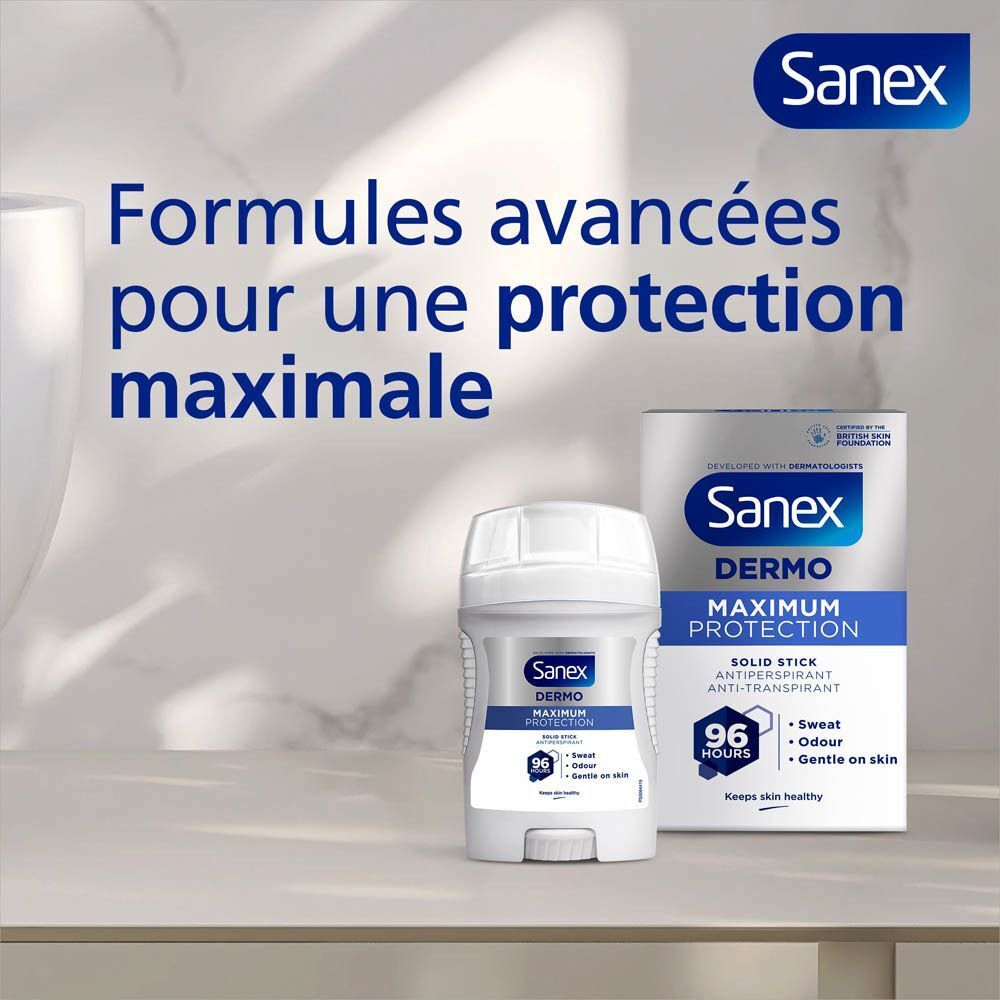 Sanex Dermo Déodorant Anti-transpirant Stick Protection Maximum 96h