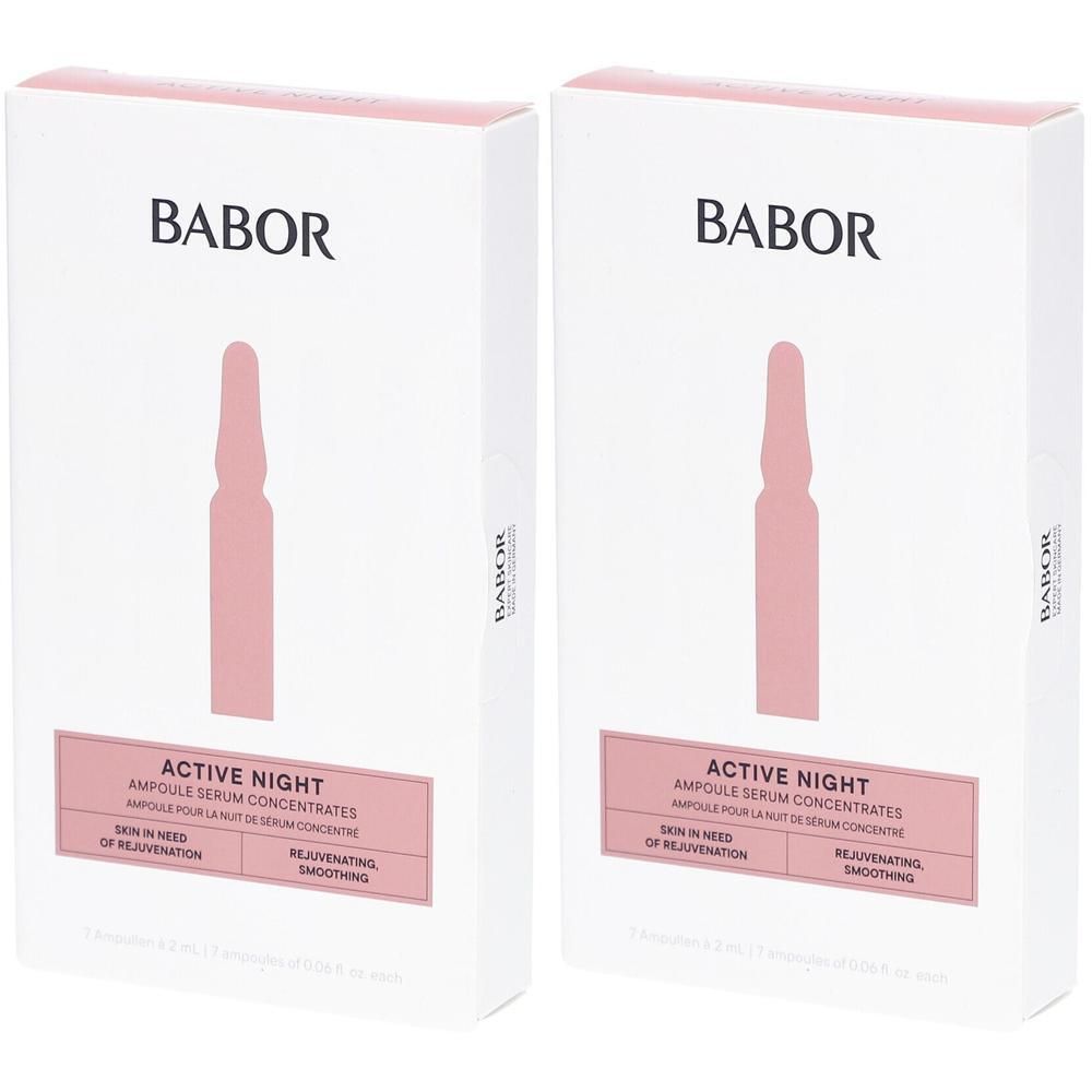 Zwei Schachteln BABOR Ampullen mit je 7 x 2 ml Serum.