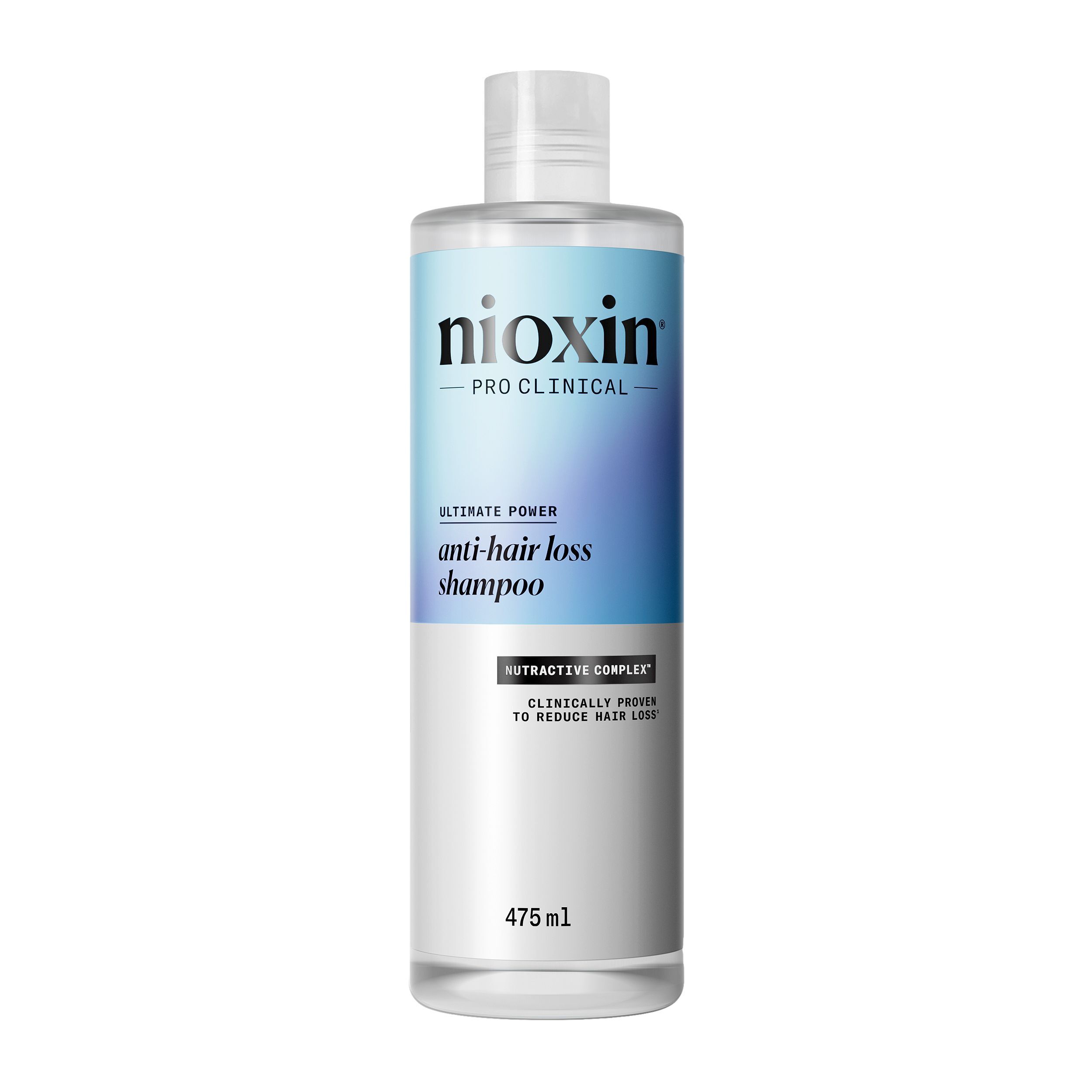 Nioxin Pro Clinical Anti-Hair Loss Shampoo fles, 475ml.