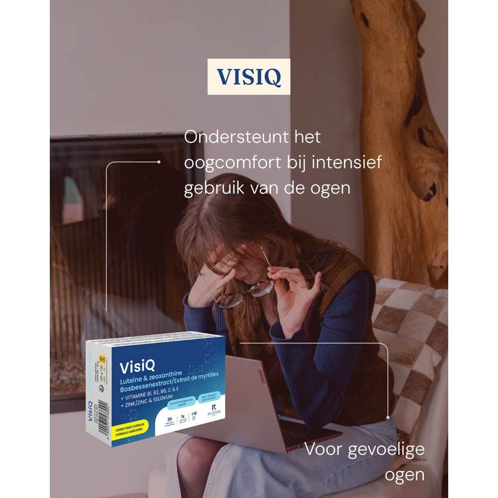 VisiQ: beschermt cellen tegen oxidatieve stress, bij intensief ooggebruik en blootstelling aan blauw licht.
