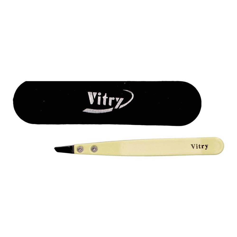 Vitry Pince à épiler Acier Inoxydable Pointeur Céramique Biais