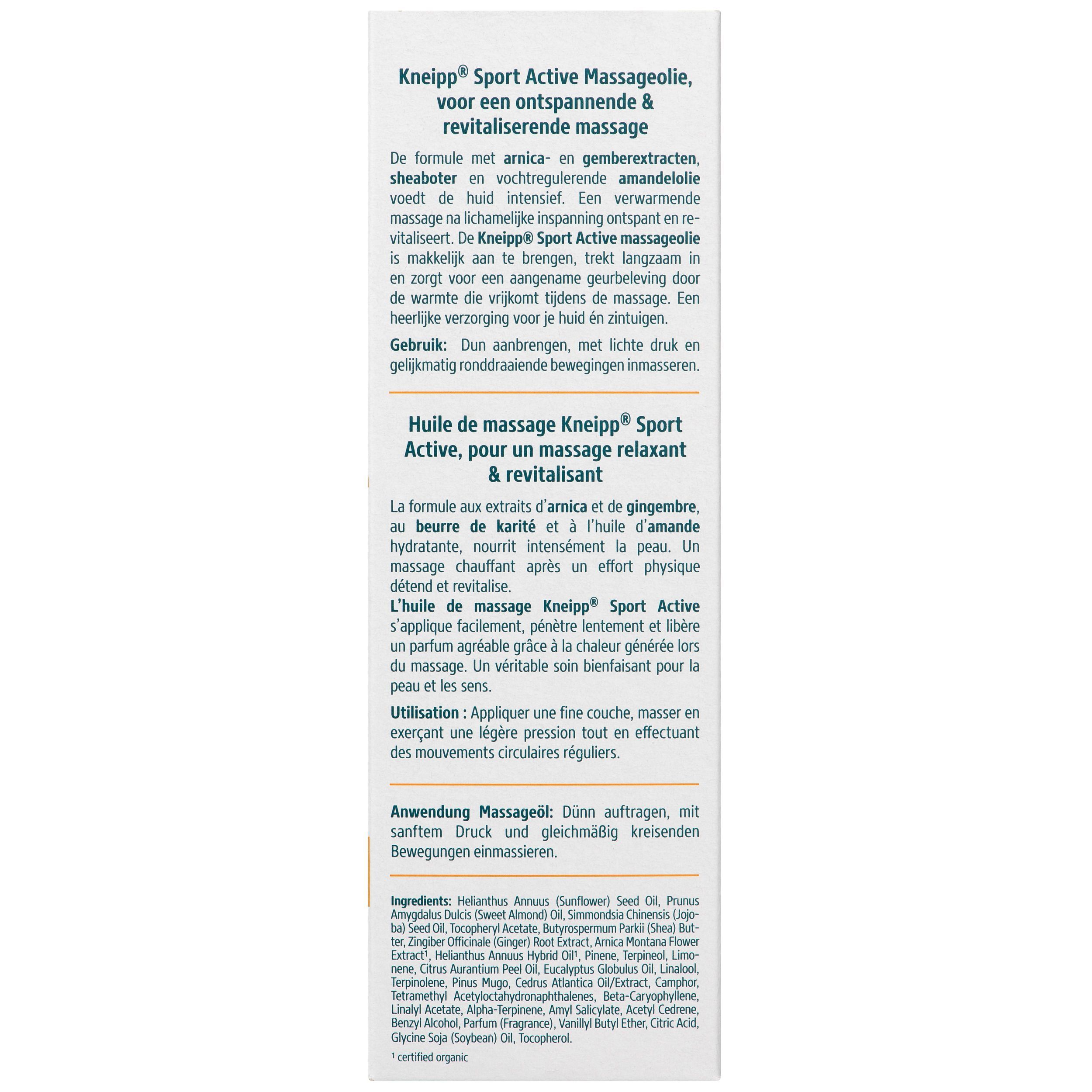 Kneipp Massageolie Arnica Active