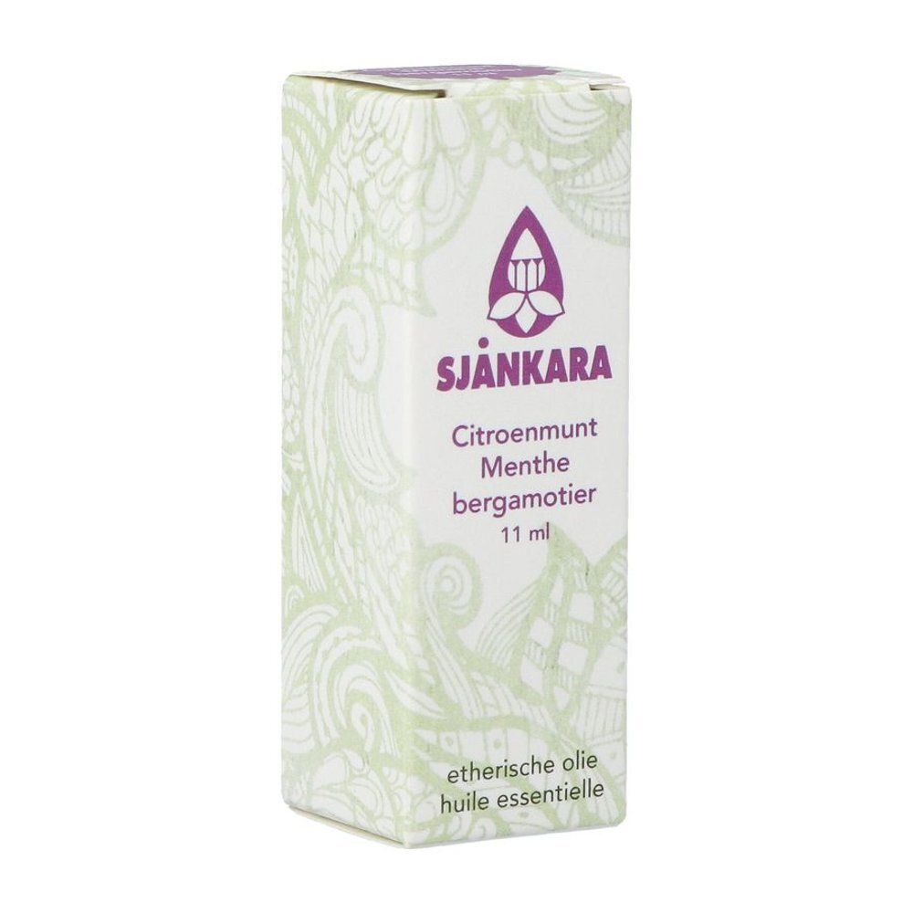 Een doos Sjankara Citroen Munt etherische olie, 11 ml.