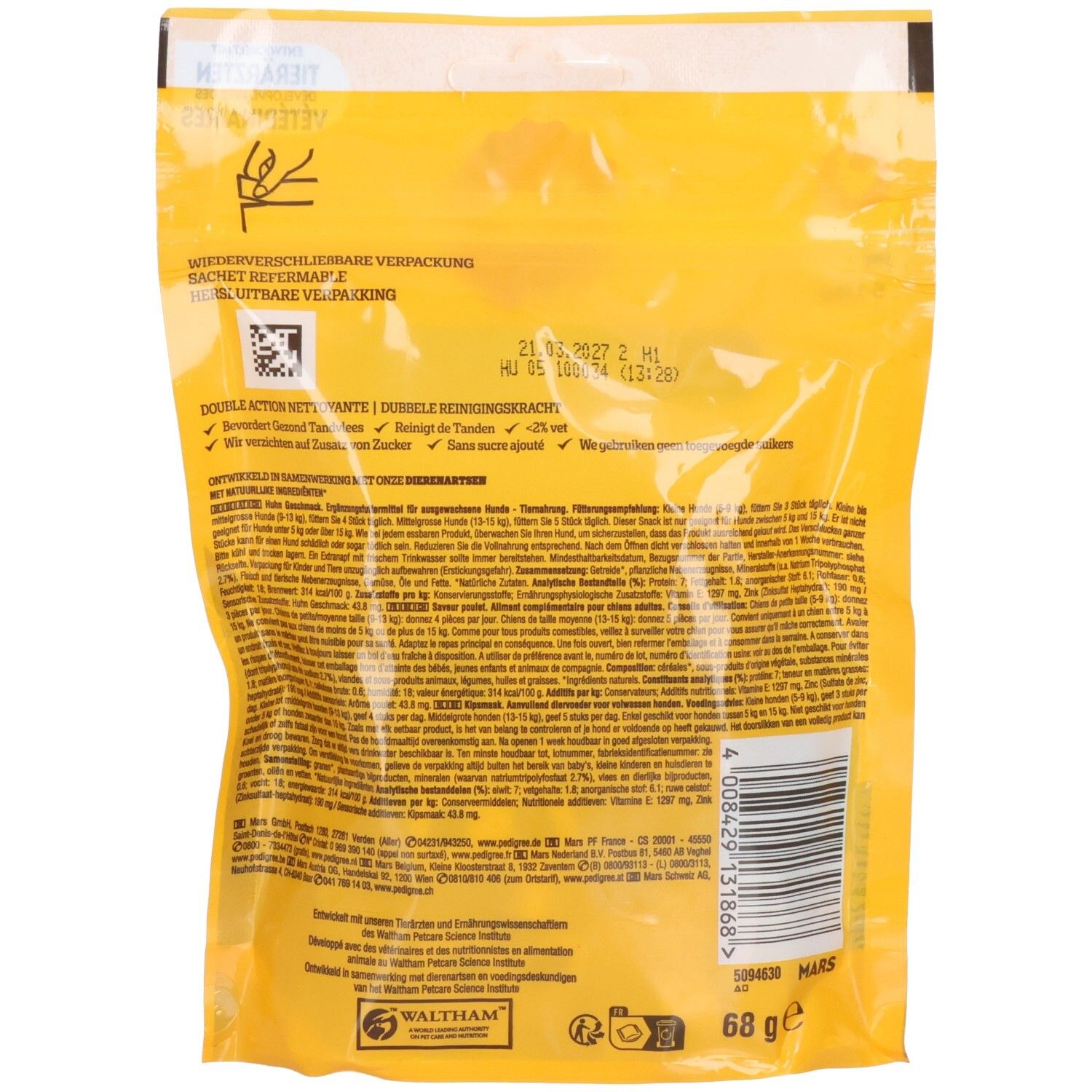 Pedigree Denta Stix Chewy Chunx Mini mit Huhngeschmack