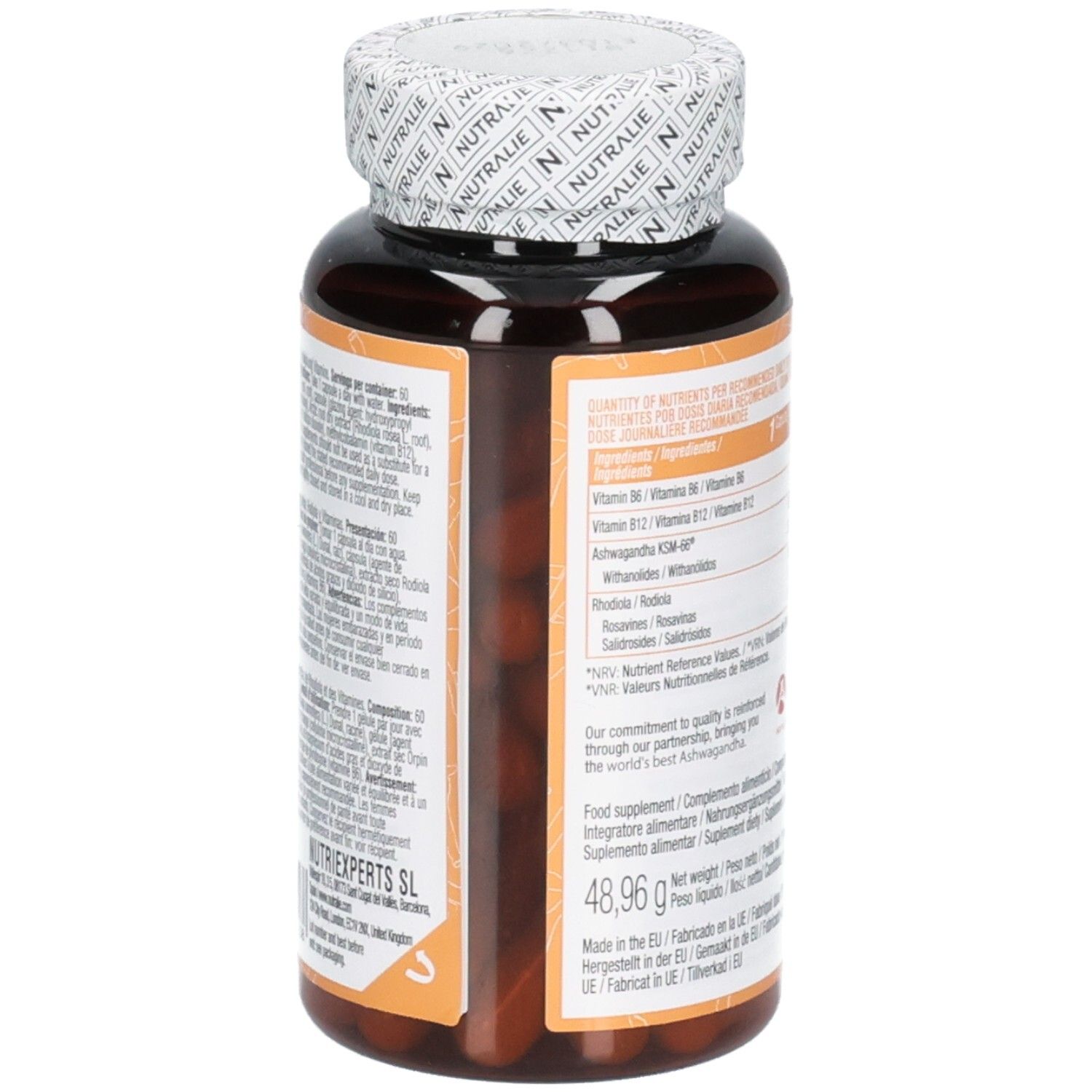 Nutralie Ashwagandha Complex KSM-66: KSM-66 ist der klinisch am besten untersuchte Ashwagandha-Wurzelextrakt.