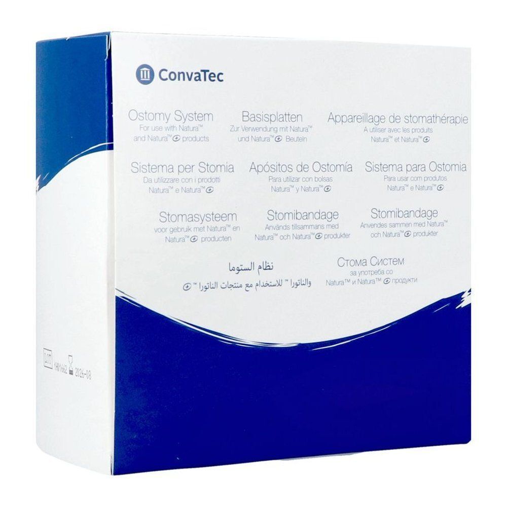 ConvaTec Ostomy System verpakking met meertalige productaanduidingen.