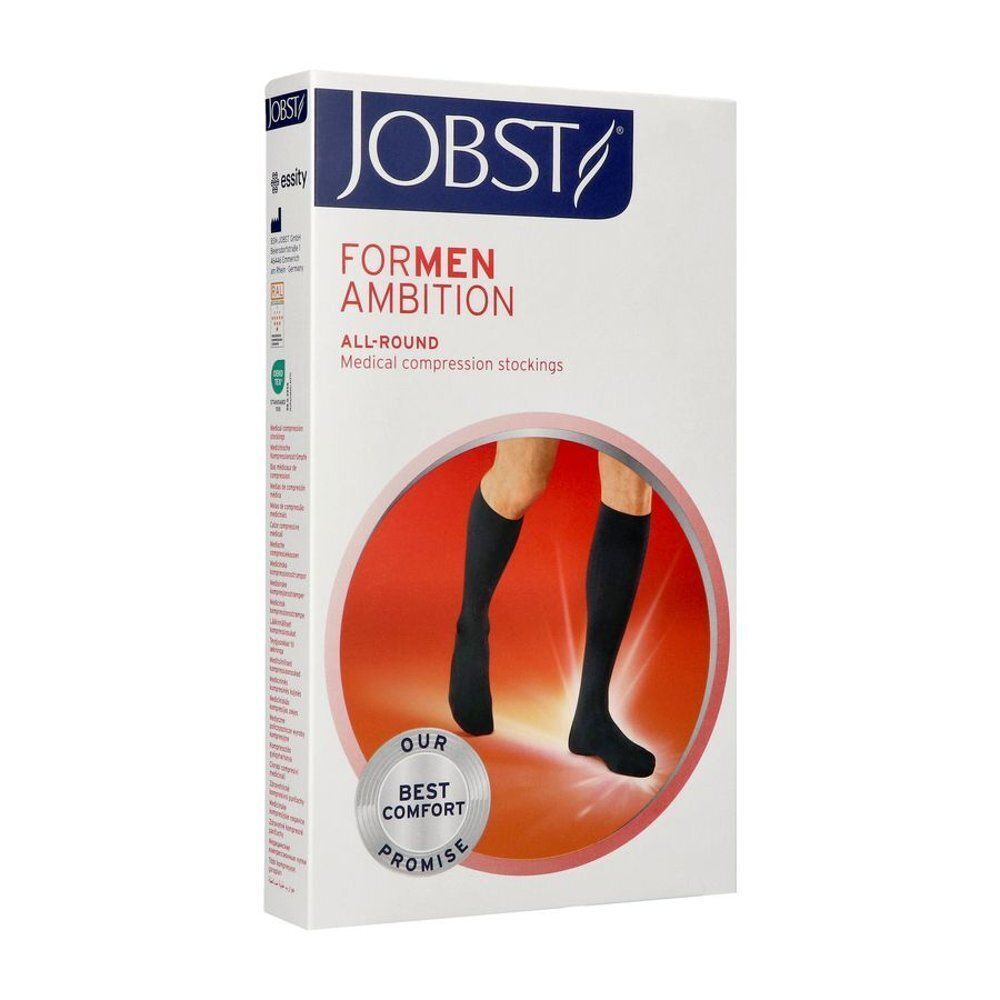 JOBST For Men Ambition Bas Genou Classe 2 AD Navy Extra Small