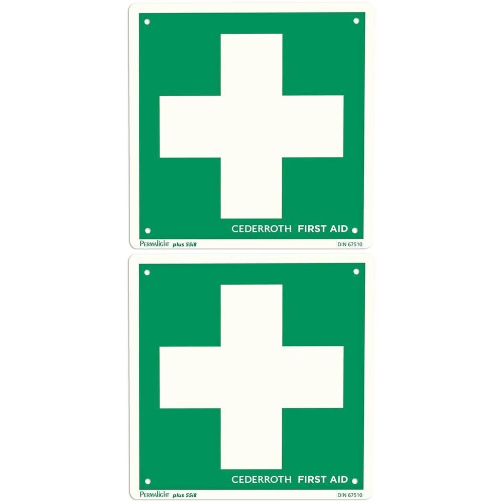 Cederroth fotoluminescent eerstehulpbord kruis 20 x 20 cm