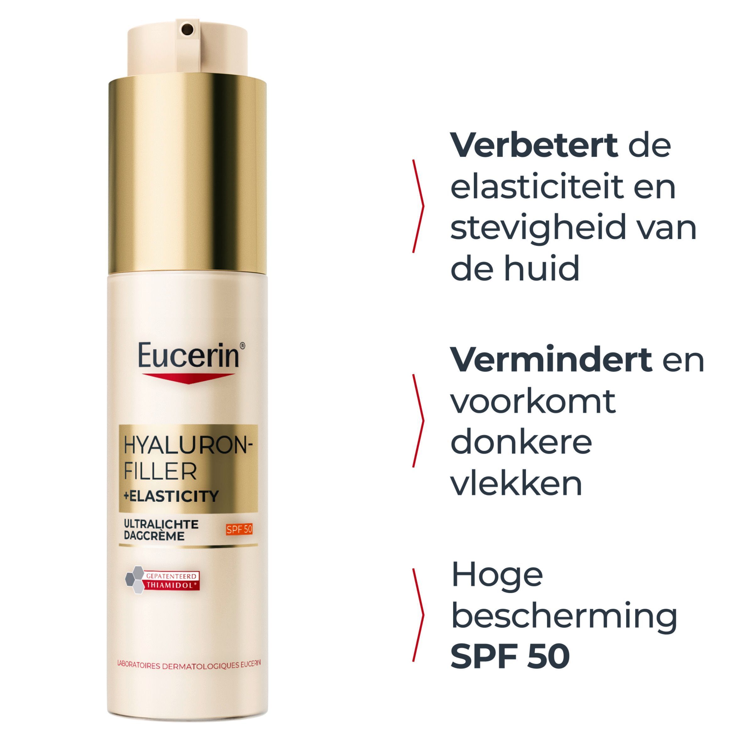 Eucerin Hyaluron-Filler+ Elasticity dagcrème pompflesje en voordelen.